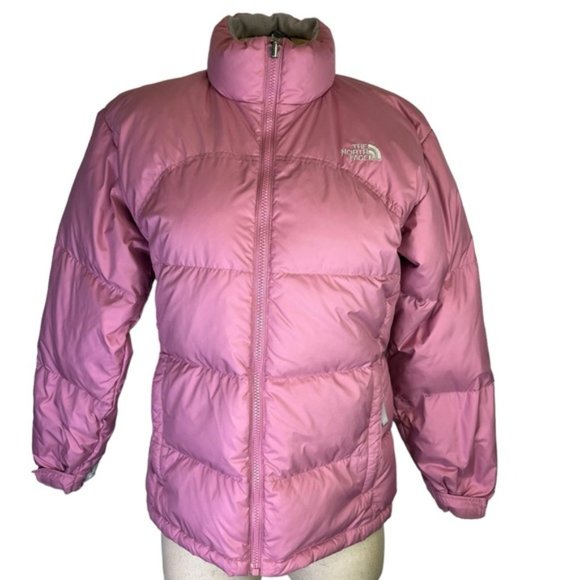 The North Face Jackets & Blazers - The North Face Vintage Pink Nuptse 600 Puffer Down Jacket Lightly Padded 14 Girl